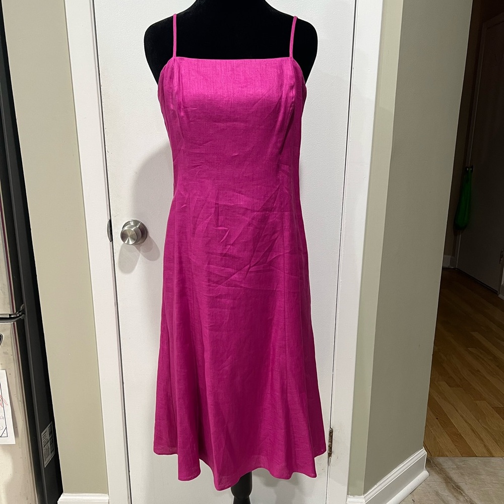 Elegant Pink Spaghetti Strap Dress by Ralph Lauren Size 6